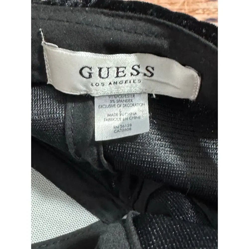 Guess Los Angeles Women's Mickey Mouse Black Velour Puffs Hat